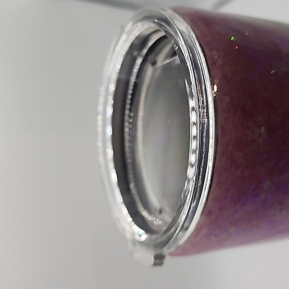 Pink Glitter Tumbler with Floral Design - Picture 4 of 4